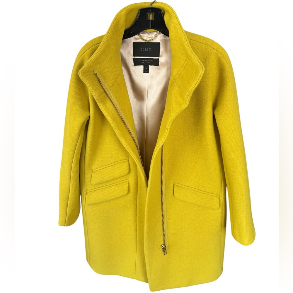 J. Crew Women's Vibrant Yellow Cocoon Coat